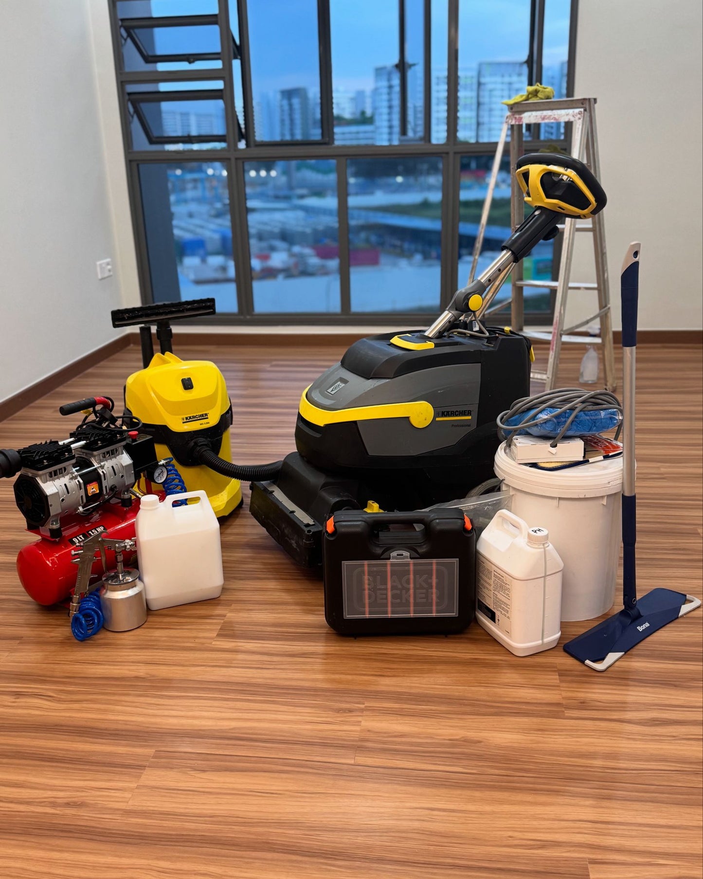 Post-Renovation Cleaning + Floor Deep Cleaning using Scrubbing Machine (1 Bedroom Condo/2 Bedroom BTO/ Studio)