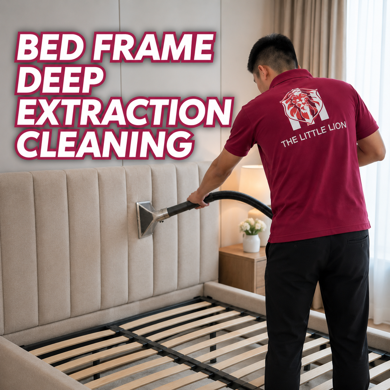 Bed Frame Deep Extraction Cleaning